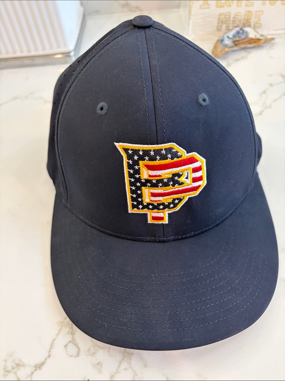 Kids Navy Baseball Cap with Stars & Stripes BP' Patch